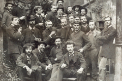 L. Bonnard, Fotografía grupal de Eduardo Sívori con compañeros de la Academia Colarossi, ca. 1885,