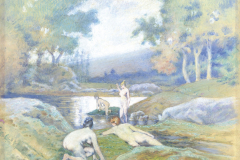 Mujeres bañándose, 1916